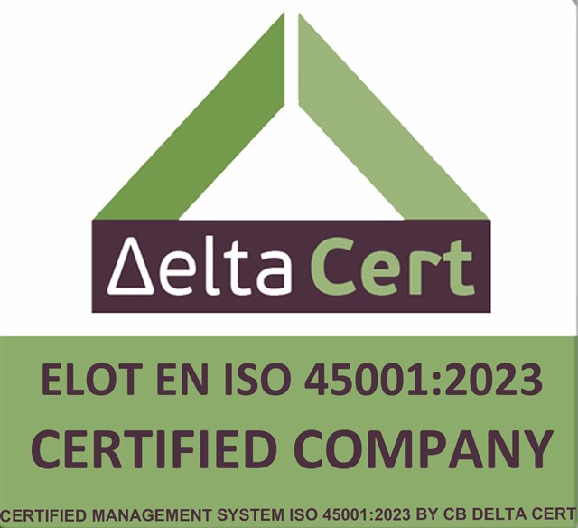 Delta Cert — ELOT EN ISO 45001:2023 Certified Company, Νο 6743857